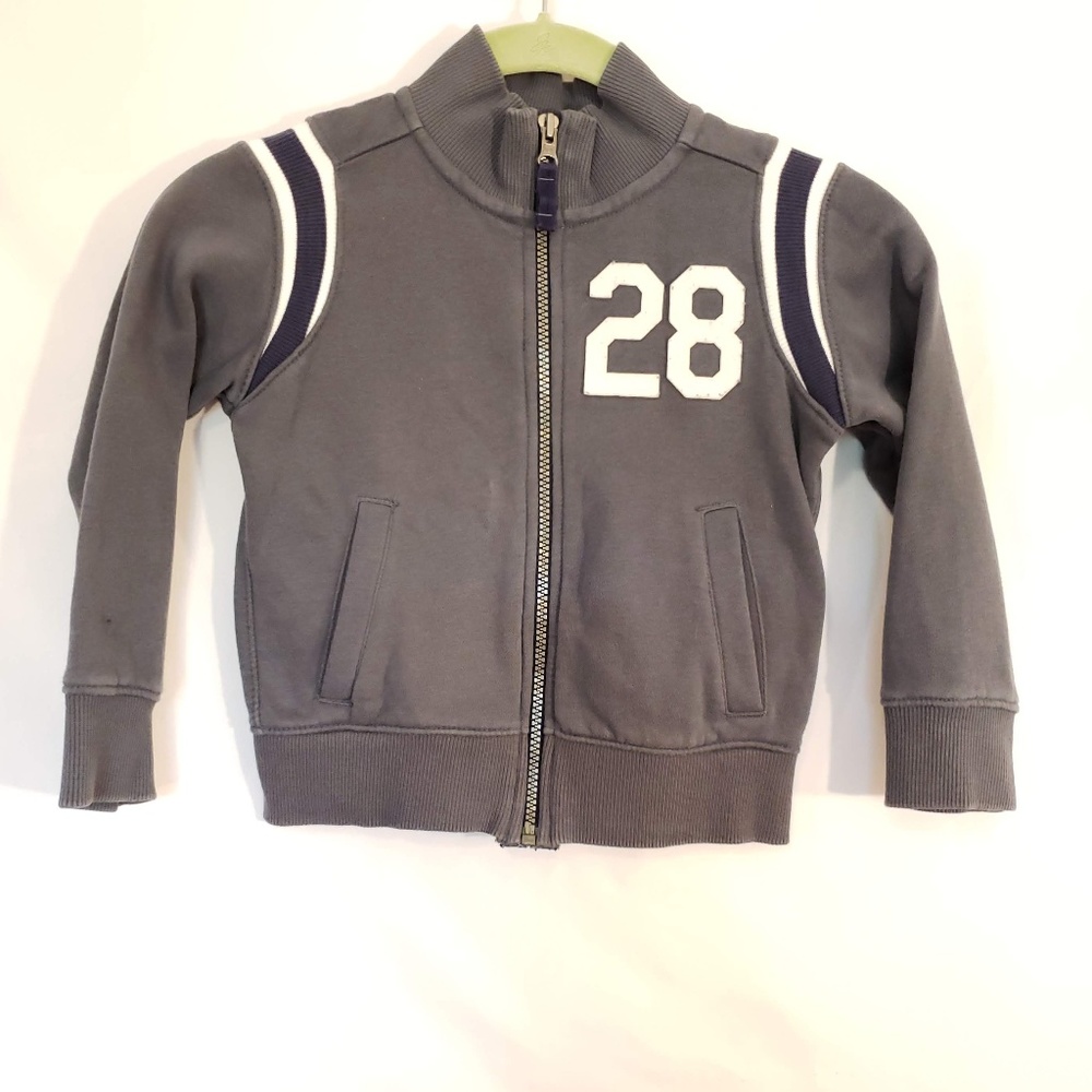 Carter's Gray Athletic Sweatshirt Jacket - 4T